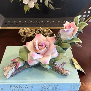 Capodimonte Porcelain Flower Figurine